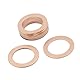A ABSOPRO Kupfer-Dichtringe flach für Autodichtungen, Plattenringe M17 x 25mm x 1mm (Set aus 10 Stück)