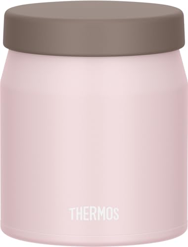 Dishwasher Safe Model Thermos Vacuum Insulated Soup Jar 300ml Soft Pink Easy-to-Clean One-Piece Seal Structure All-Wash Unit Simple Maintenance with 3 Washable Parts Keeps Food Warm and Cold JEF-300