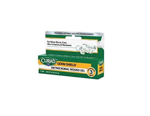 Curad Germ Shield Antimicrobial Wound Gel 0.5 Ounces (Pack Of 3), For Topical Cuts, Wounds, Diabetic Sores, Mrsa, Bacteria, Fungus, Yeast #TOP3