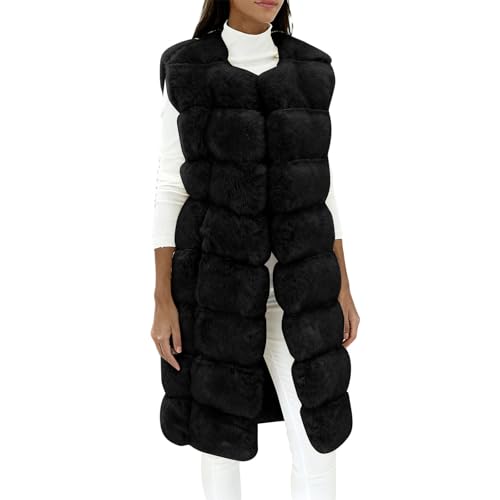 Manteau long fausse fourrure luxueux et polaire coupe cintrée