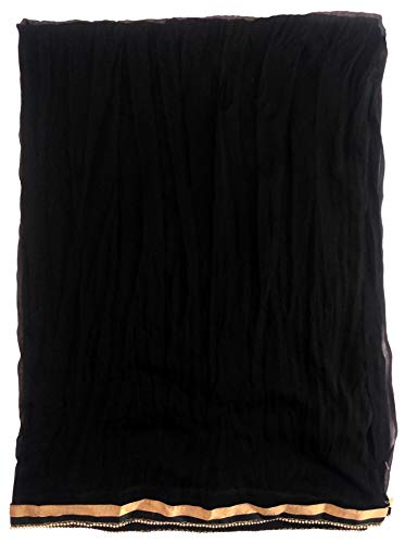 WHITEHEAVEN Women's Faux Chiffon Dupatta Multicolor Combo With Moti Lace (13 Variants)