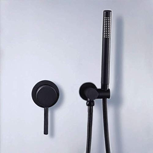 Mitigeur de baignoire en laiton noir robinets douche murale