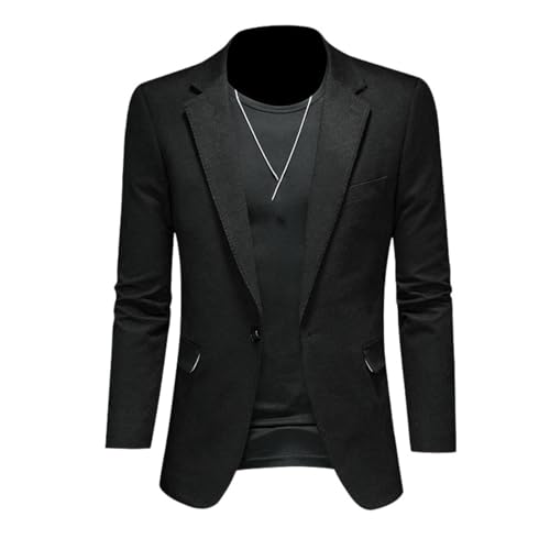 Blazer d'affaires homme coupe ajustée veste de costume chic coloris uni