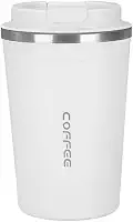 380ML Caneca Térmica De Café Em Aço Inoxidável, Copo De Viagem Portátil Branco