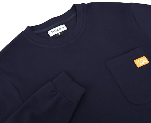 Titicaca FR Shirts Flame Resistant T Shirts 100% Cotton Men's Pre-Washed Navy Fire Retardant T-Shirts by Titicaca - Used condition - Image 3