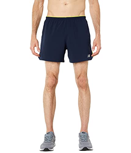 New Balance Men s Impact Run 5 Inch Short, Sulphur Yellow , Large