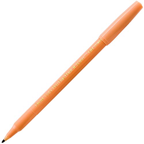 Image of Pentel Arts Color Pen, Dull Orange, Box of 12 (S360-130)