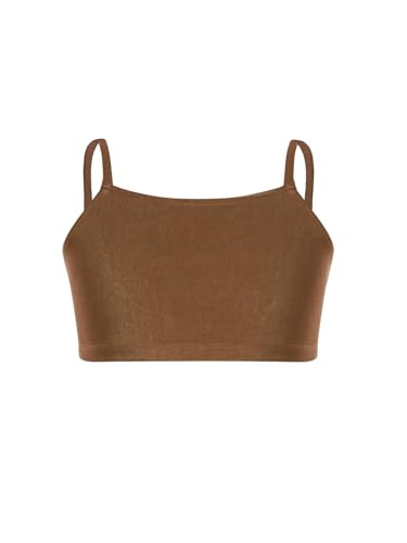 Jugaoge Kids Girls Training Bra Spaghetti Straps Sports Bra Crop Tops Seamless Yoga Dance Underwear3