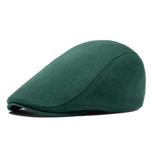 UTTPLL Men-Cotton-Gatsby-Newsboy-Driving Caps Soft Classic Ivy Irish Hats Golf Beret Flat Hat Cabbie Hunting Cap Halloween Christms Green