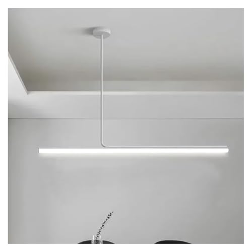 Lampe suspendue nordique moderne longue bande LED noire salon