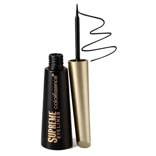 Image of Coloressence Supreme Eyeliner, Intense Black, 5ml | Long Lasting | Waterproof | Smudgeproof | Quick Dry | Precision Applicator Tip | Easy Application