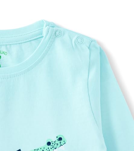Image of YUV Infant Boys 100% Cotton Regular Fit Full Sleeve Printed T-Shirts, Pack of 5