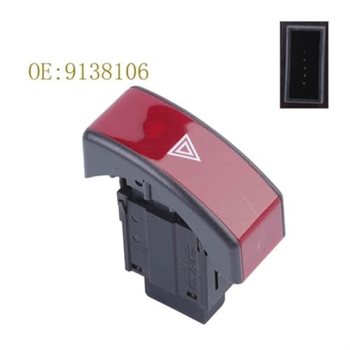 Interrupteur de feux de détresse pour Opel Corsa 9138106 commande de warning - 2