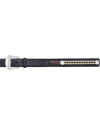 Tony Lama The Duke Center Applique Belts 32 Black Men
