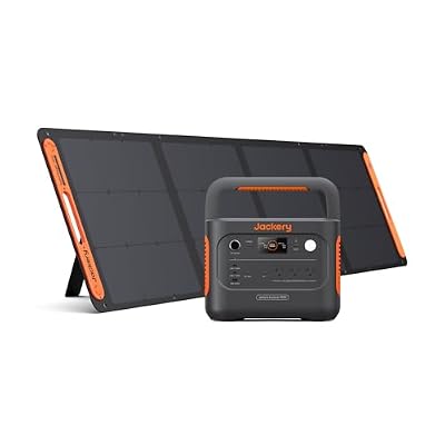 Jackery Solar Generator 1000 v2 with 200W Solar Panel(2024 New),1070Wh Portable Power Station LiFePO4 Battery,1500W AC/100W USB-C Output,1Hr Fast Charge for Outdoor,Off-Grid Living,RV,Emergency