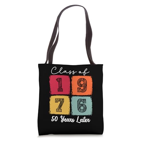 Vintage Class of 1976 50th Reunion High School Classmates Tote Bag miniatura 1