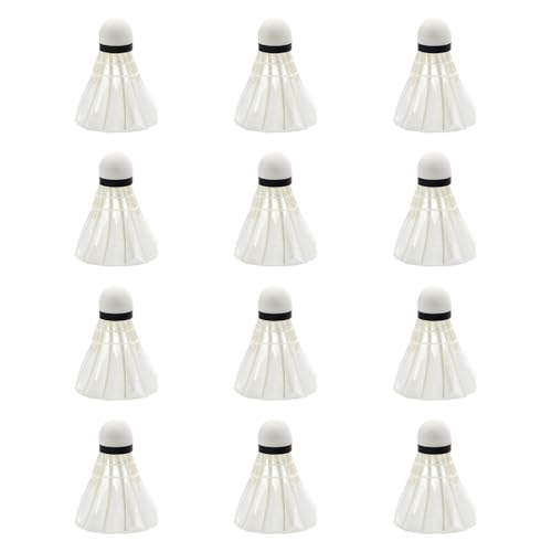 kowaku Duck Feather Badminton Shuttlecocks, Badminton Birdie, Accessories,Training Balls,Badminton Balls for Indoor,Training Outdoor, 12pcs