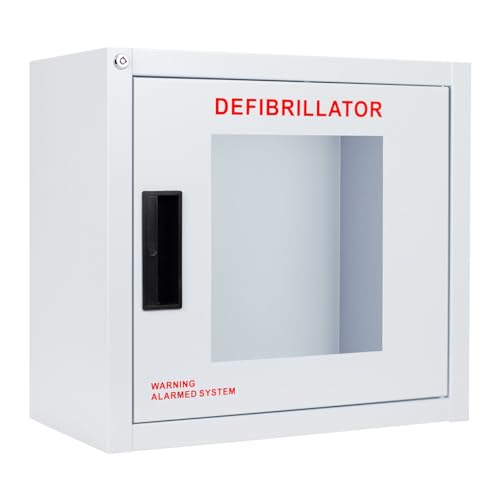 Image of Standard, Alarmed AED Cabinet, Large. Fits All Defibrillators on the Market. Measures 14.75 inch H x 16 inch L x 8.38 inch D. Essential Storage for Indoor AEDs.