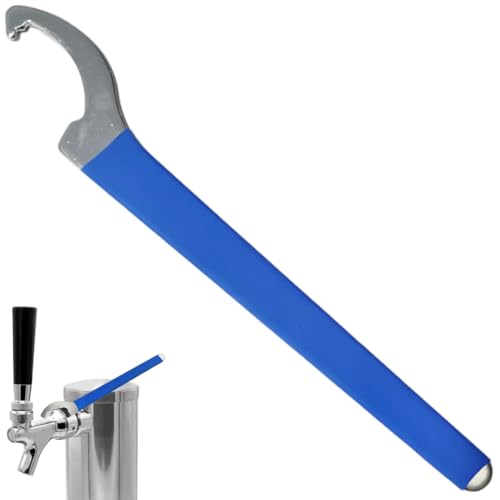 Extended Handle Heavy Duty Steel with Galvanize Beer Tap Faucet Wrench Crescent Wrench for Draft Beer Systems Spanner