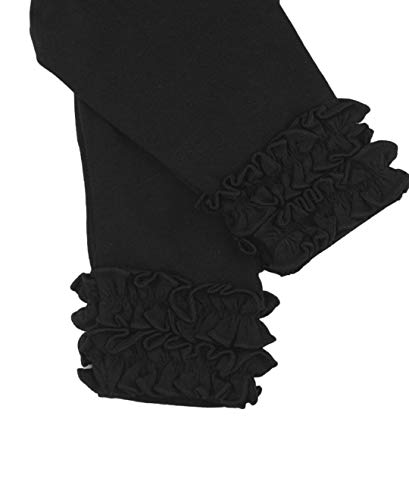 Image of RuffleButts Toddler Girl Merry & Bright Ruffle Leggings - Ankle Leggings