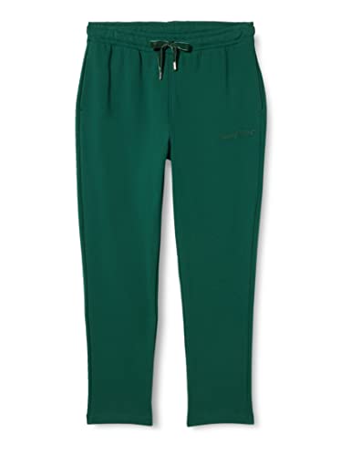 Tommy Hilfiger Pantaloni da Jogging Donna Tapered Sweatpants Cotone, Verde (Prep Green), L