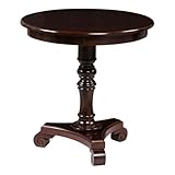 Pemberly Row End Table Coffee Accent Table, Round, Traditional, Indoor in Wood, Espresso