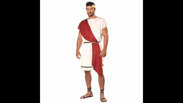 Costumo Uomo Dio Greco Toga Romana, Per Carnevale, Fasching E Feste A Tema