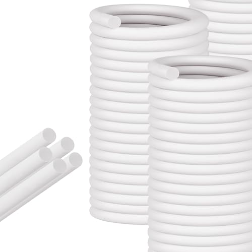 ToLanbbt EPDM Backer Rod 1/4In x 100FT Weather Stripping Seal Rubber Caulk Saver Round Backing Rod for Concrete Expansion Joints Driveway Cracks Gaps Filler (White)