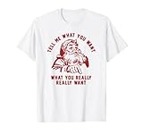 Tell Me What You Want What You Really Want Retro Santa Women T-Shirt