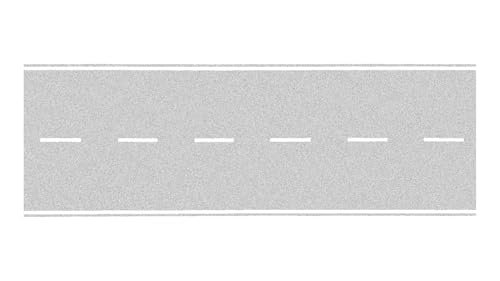 NOCH Straßen-Folie „Bundesstraße“, 100 x 4 cm mit realistischem Asphalt