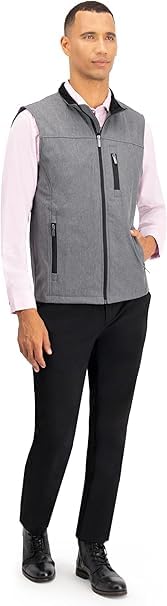 Image of REIMER | Men Softshell Vest Waterproof Windproof Thermal Neoprene Sleeveless Elegant Breathable Fit Zipper Pockets