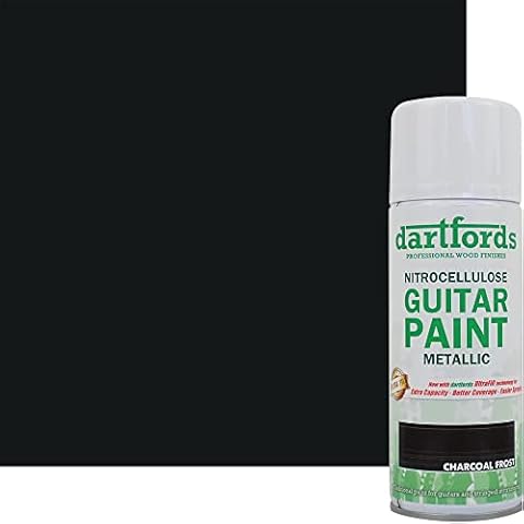 dartfords Charcoal Frost Metallic Nitrocellulose Guitar Paint 400ml Aerosol Cover