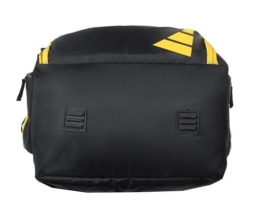 Image of FEDRA 65 LTR Rucksack Travel Backpack for Trekking, Hiking with Shoe Compartment, Black and Yellow