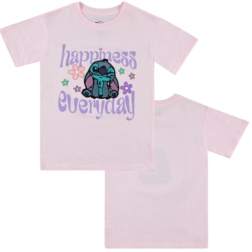 Image of Disney Lilo and Stitch Girls Short Sleeve T-Shirt- Stitch Girls Tee Sizes 4-16