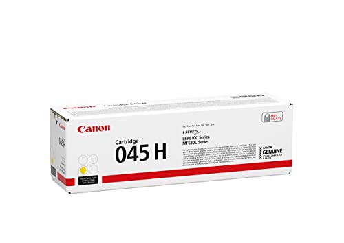 Canon Cartouche de Toner 045H Y - Jaune - Haut Rendement Noir