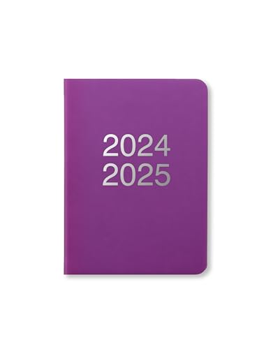Letts of London Dazzle A6 academic 2024/2025 week to view diary - Purple