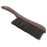 Gatuida Cepillo de Mano Portátil para Limpieza con Cerdas Suaves de Pelo de Caballo Negro Escoba Pequeña de Madera para Polvo Piano Colchón y Uso Doméstico Práctico