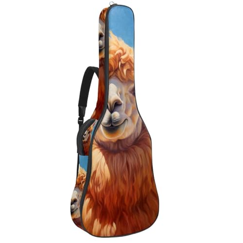 Housse pour guitare acoustique 101,6 cm étanche motif alpaga