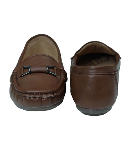 Image of Pluxh Women's Elegant Ballet Flats with Metal Accent | Soft Comfort Slip-On Shoes | Lightweight Everyday Footwear | Flexible Grip Sole | Office, Casual & Work Wear