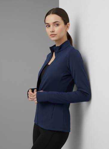 Image of PUMP'D Women's Jacket | Slim Fit | Thumb Hole Open Sleeve | With zipper | Perfect for workout