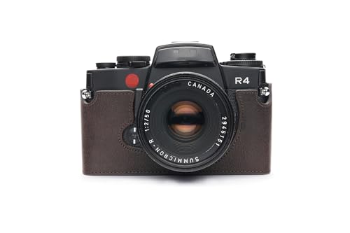 Housse pour Leica R4 en cuir brun foncé pour vos sorties photo urbaines