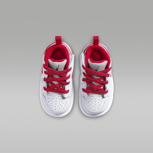 Jordan 1 Low Alt SE Baby/Toddler Shoes (FN9771-018, Football Grey/Pine Green/White/University Red) Size 24