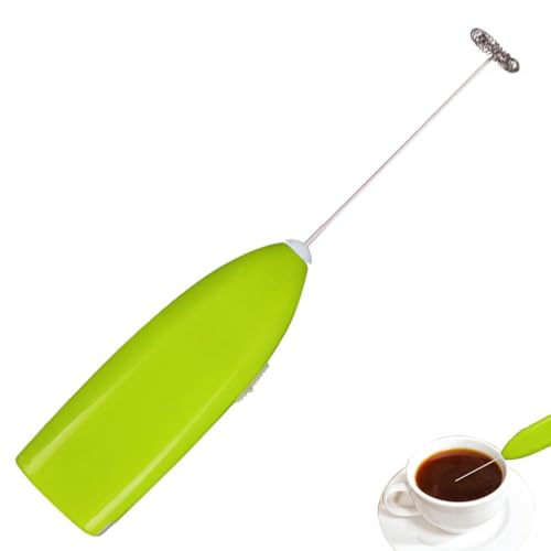 Batidora de mano, espumador de leche de acero inoxidable, mezclador de mano para hornear con batidor de acero inoxidable, mezcladora de café, batir deliciosas bebidas espumosas en cuestión de