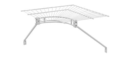 ClosetMaid 2106700 Shelf and Rod Wire Closet Corner Shelf Kit