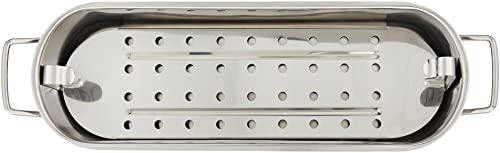 Norpro Stainless Steel Fish Poacher 18" X 4.5" Mirror Finished Stainless Steel - Image 4
