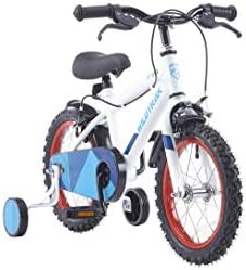 Bicicleta Wildtrak 14" para niños de 3-5 años - Blanca/Azul