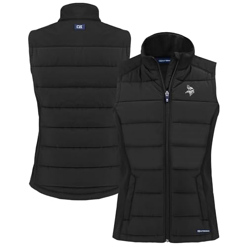 Cutter & Buck Women's NFL Evoke Hybrid Eco Softshell Recycled Full-Zip Vest