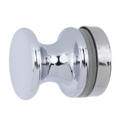Chinflly Shower Glass Door Handle, Sliding Shower Doors Knob Stainless Steel One Sided Pull Hardware for Bathroom Glass Doors, 2PCS(Polished Chrome)