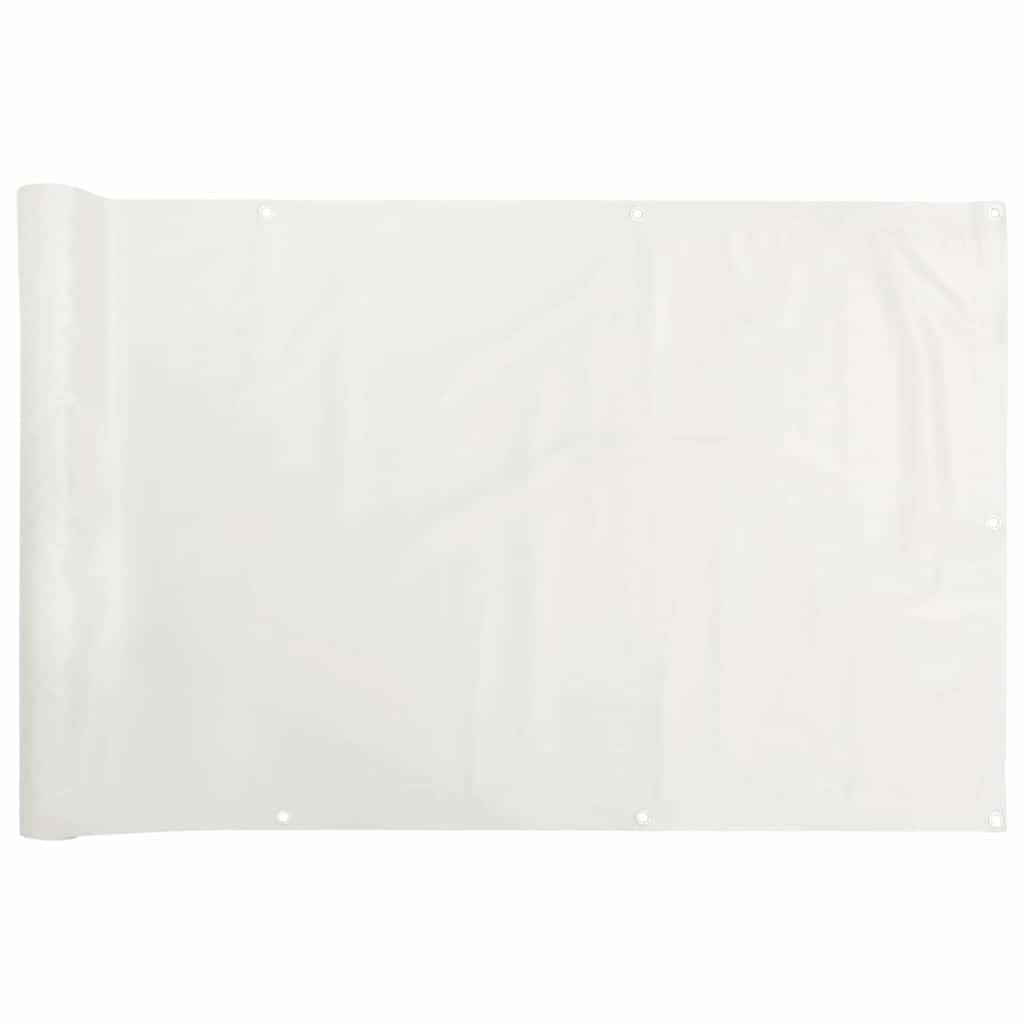 Balcony Privacy Screen White 800x120 cm PVC Weather Resistant Outdoor Fence Roll with Eyelets for Terrace Garden Windbreak Shading Cover