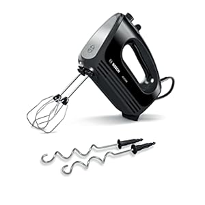 Bosch CleverMixx MFQ2420BGB Hand Mixer, 400 W – Black & Stainless Steel